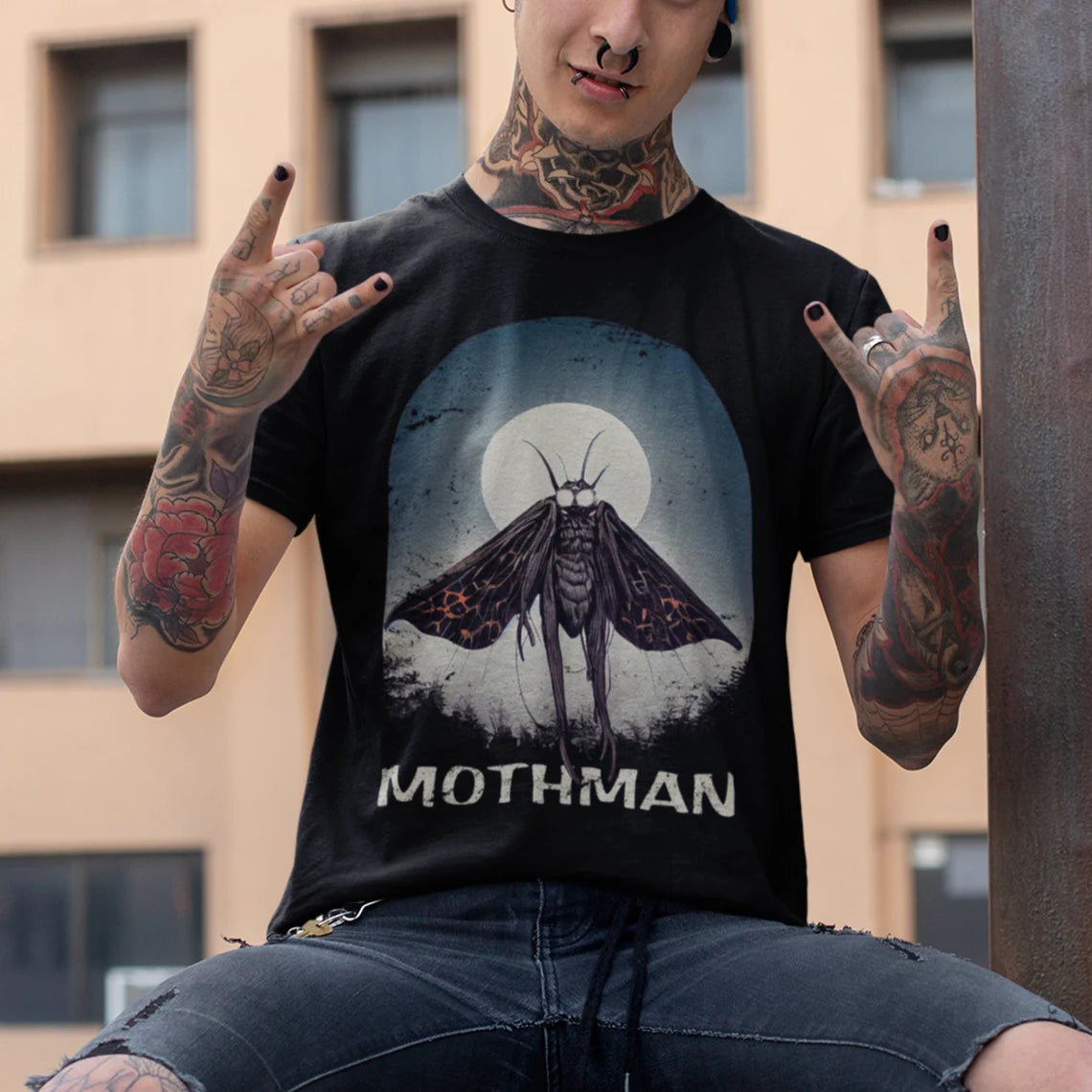 Mothman T-shirt Cryptid Tee Shirt Cryptozoology Shirt