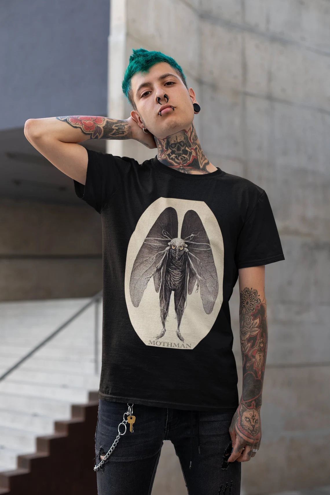 The Mothman T-shirt Cryptid Tee Shirt Cryptozoology Shirt