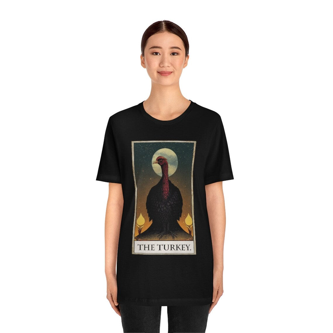 Turkey Tarot Card T-Shirt Thanksgiving Tarot Tee Shirt