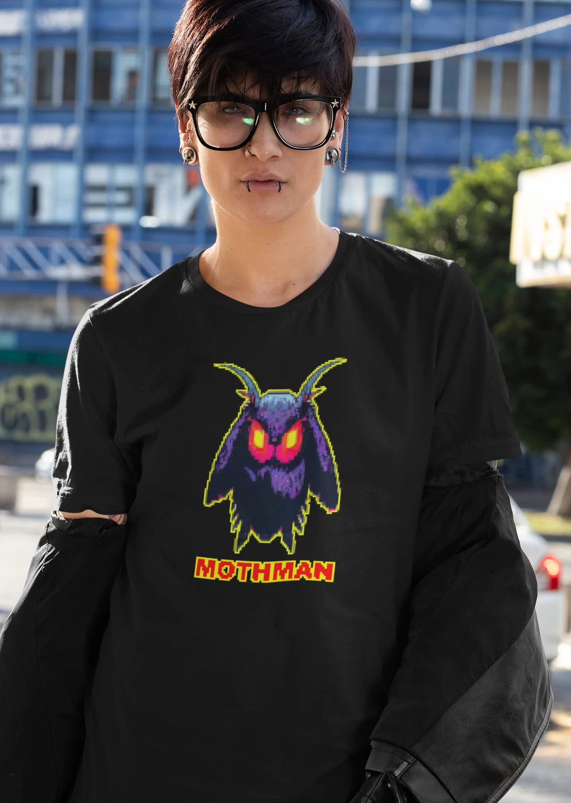 8 Bit Mothman TeeShirt Cryptid t-shirt Cryptozoology Cryptidcore