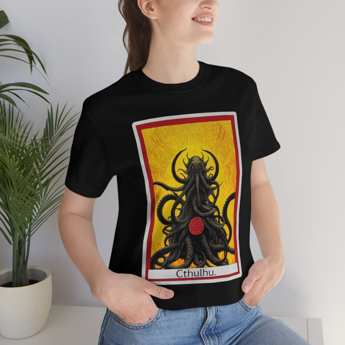 Cthulhu Tarot Card Shirt H.P. Lovecraft gift author writer gift for author gift for writer gift teeshirt elder god