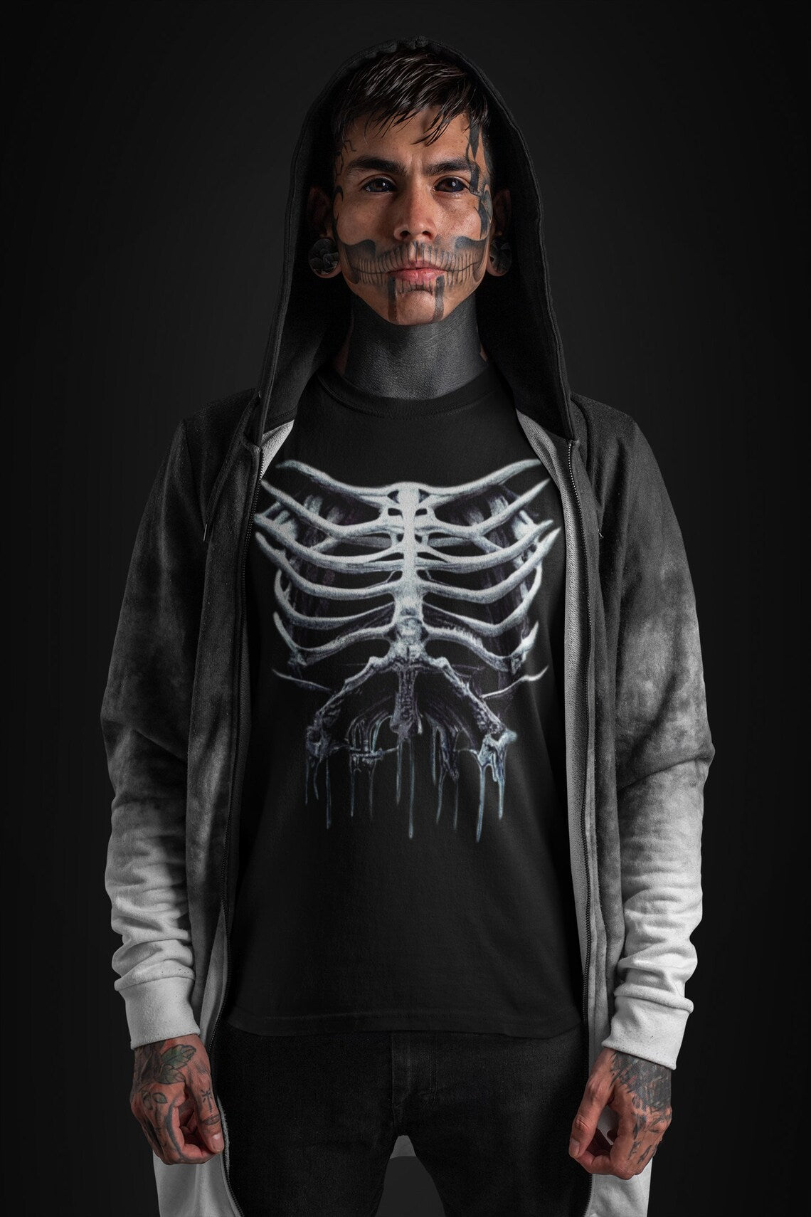 Skeleton Ribcage Costume Shirt