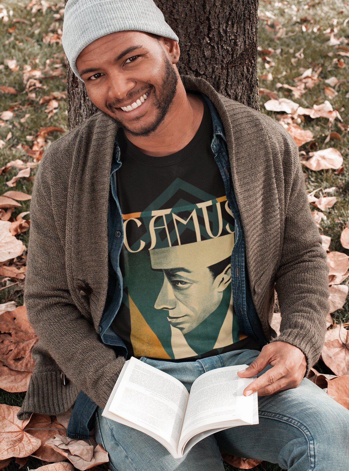 Albert Camus Art Deco Shirt gift poet shirt author writer gift for author gift for writer gift for reader