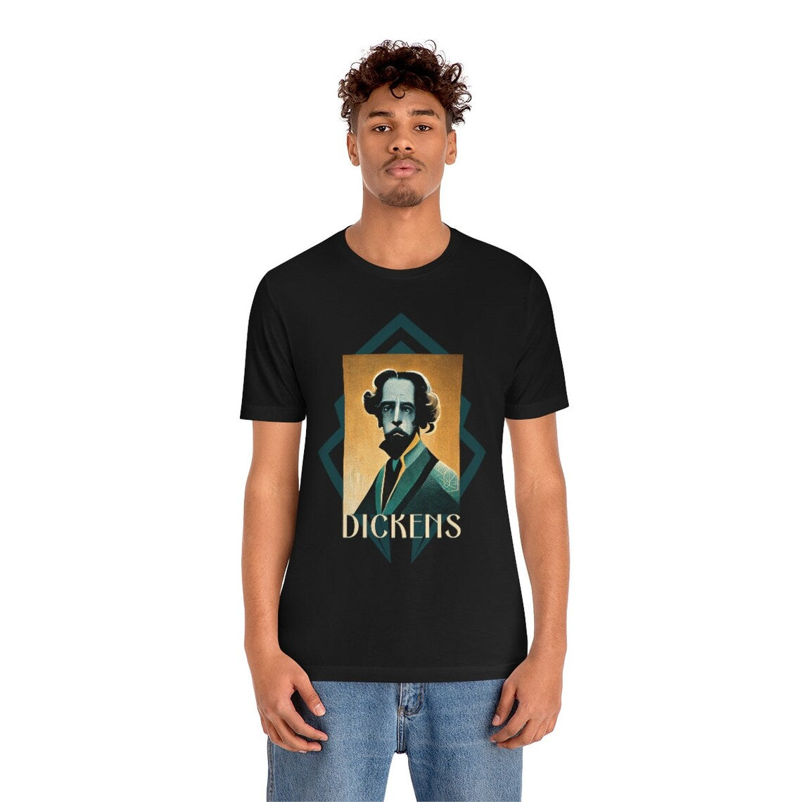 Charles Dickens Art Deco Shirt gift poet shirt author writer gift for author gift for writer gift for reader