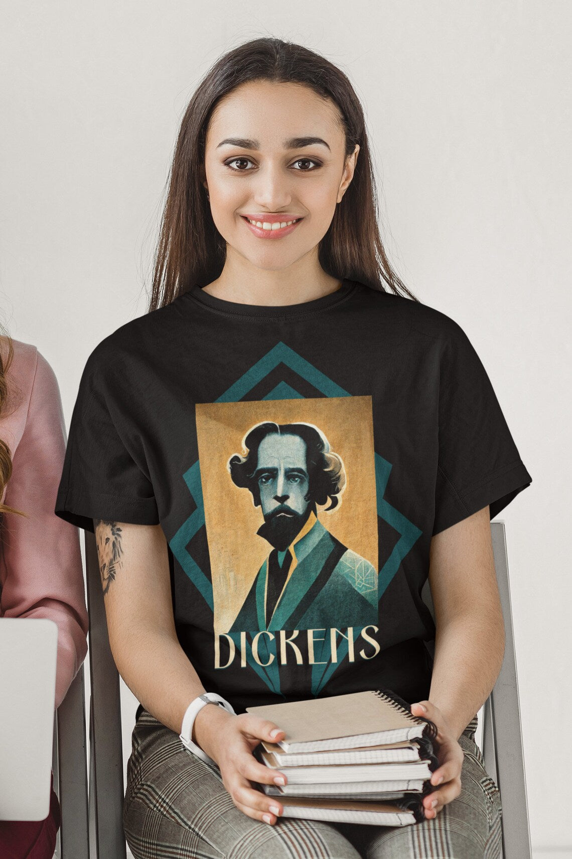 Charles Dickens Art Deco Shirt gift poet shirt author writer gift for author gift for writer gift for reader