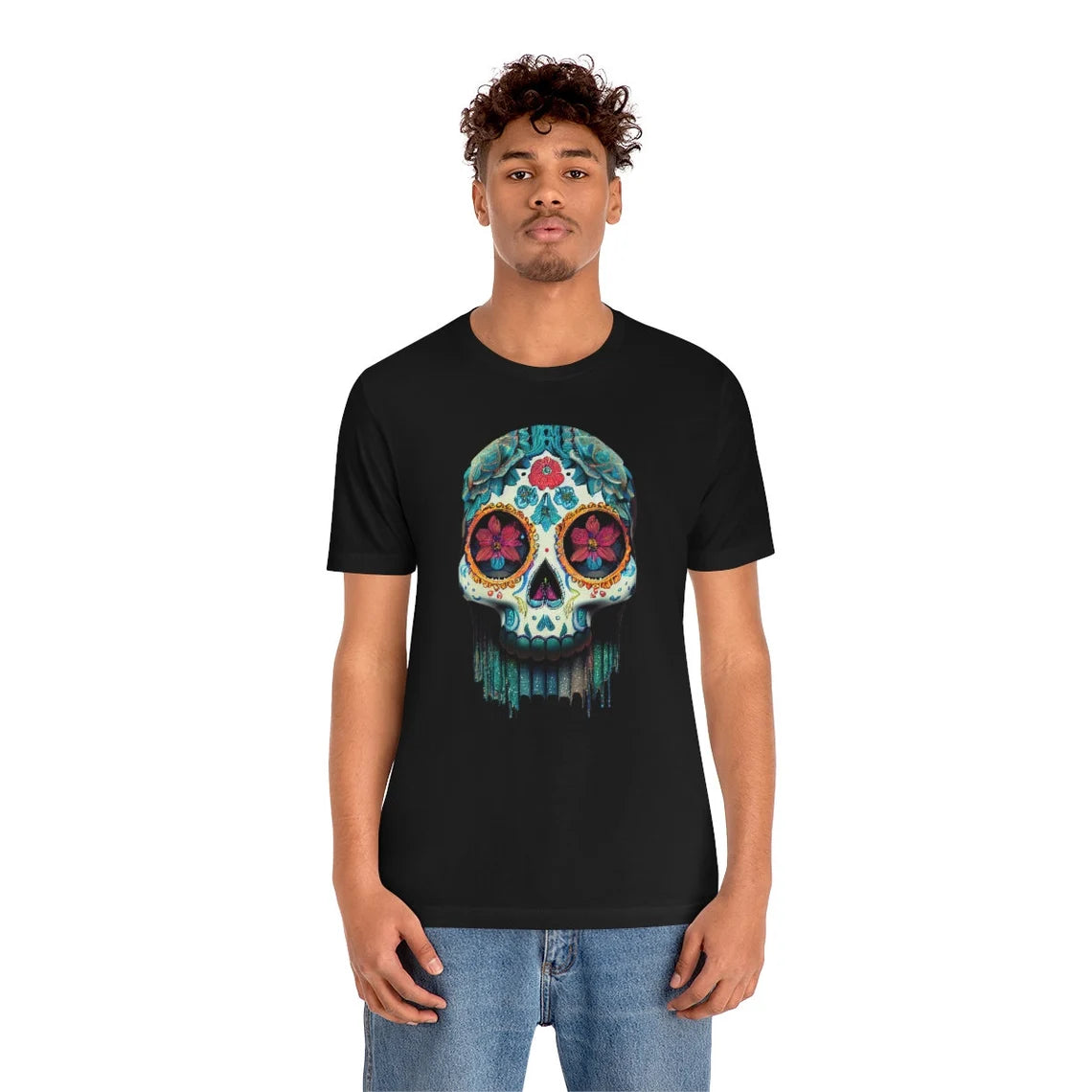 Sugar Skull Shirt Dia De Los Meurtos Day of the Dead teeshirt