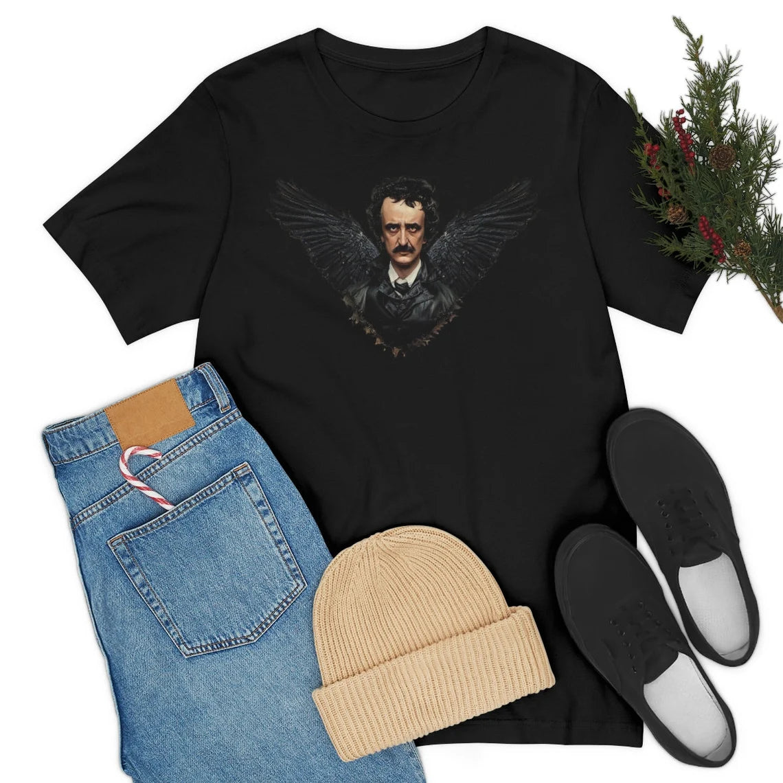 Edgar Allan Poe Raven Shirt nevermore teeshirt