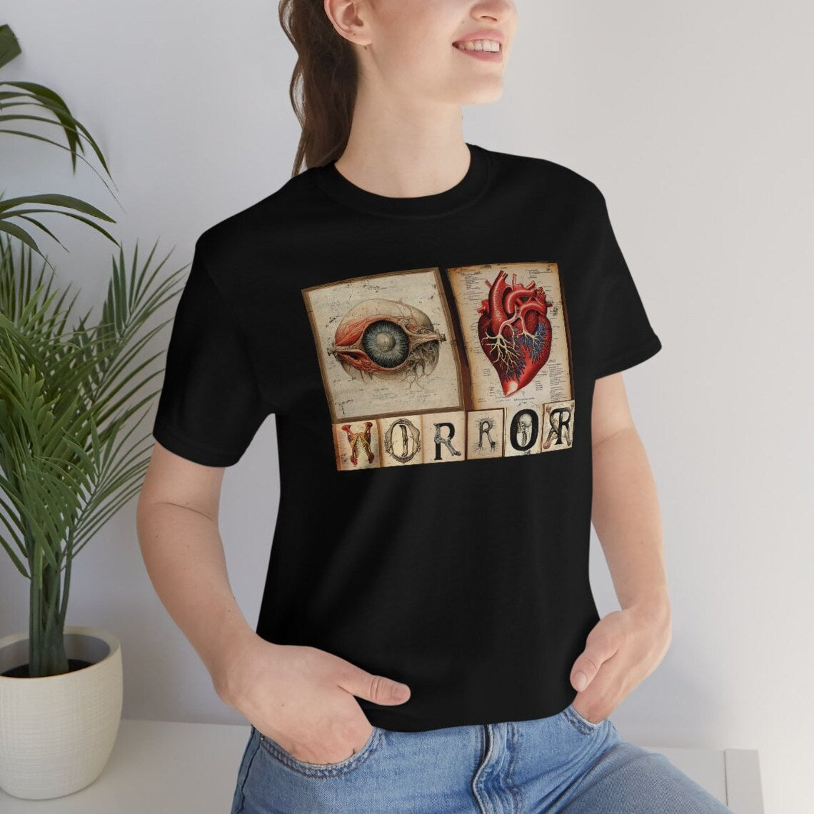 Eye Heart Horror Tee - I love horror t-shirt -  anatomy shirt