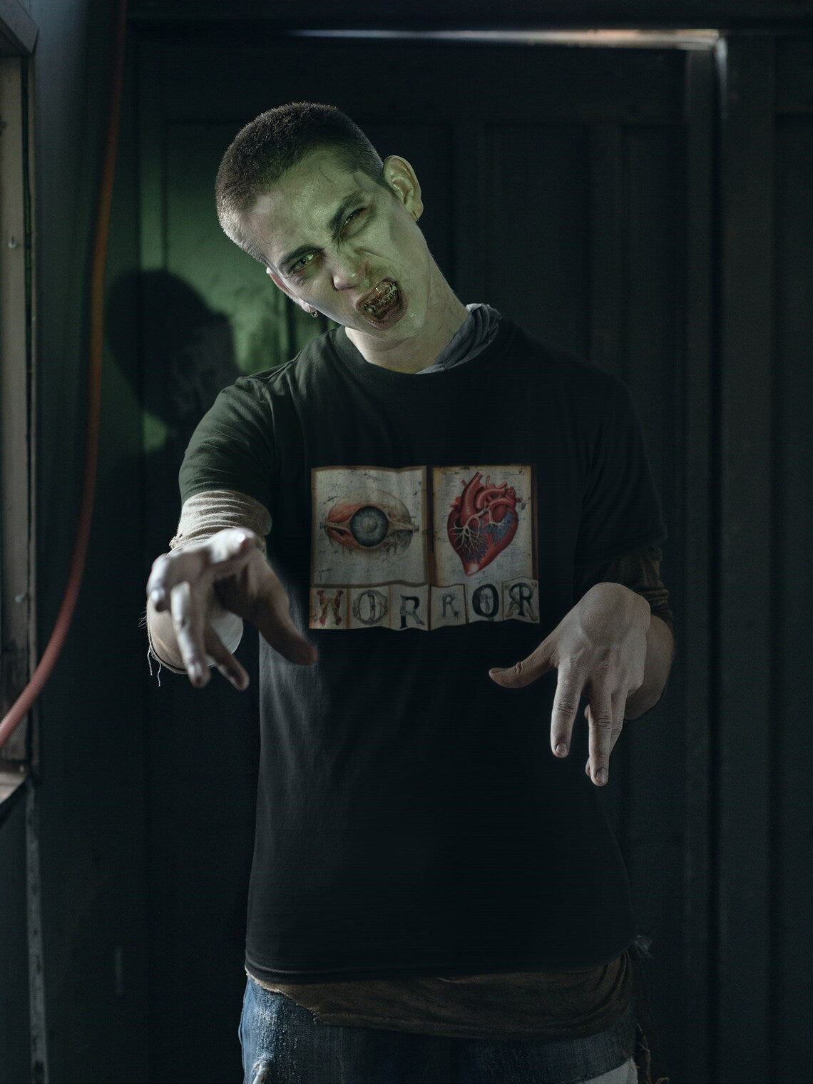 Eye Heart Horror Tee - I love horror t-shirt -  anatomy shirt