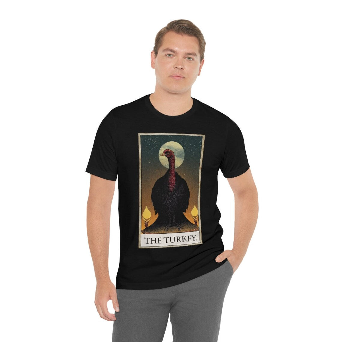 Turkey Tarot Card T-Shirt Thanksgiving Tarot Tee Shirt