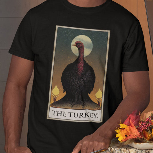 Turkey Tarot Card T-Shirt Thanksgiving Tarot Tee Shirt