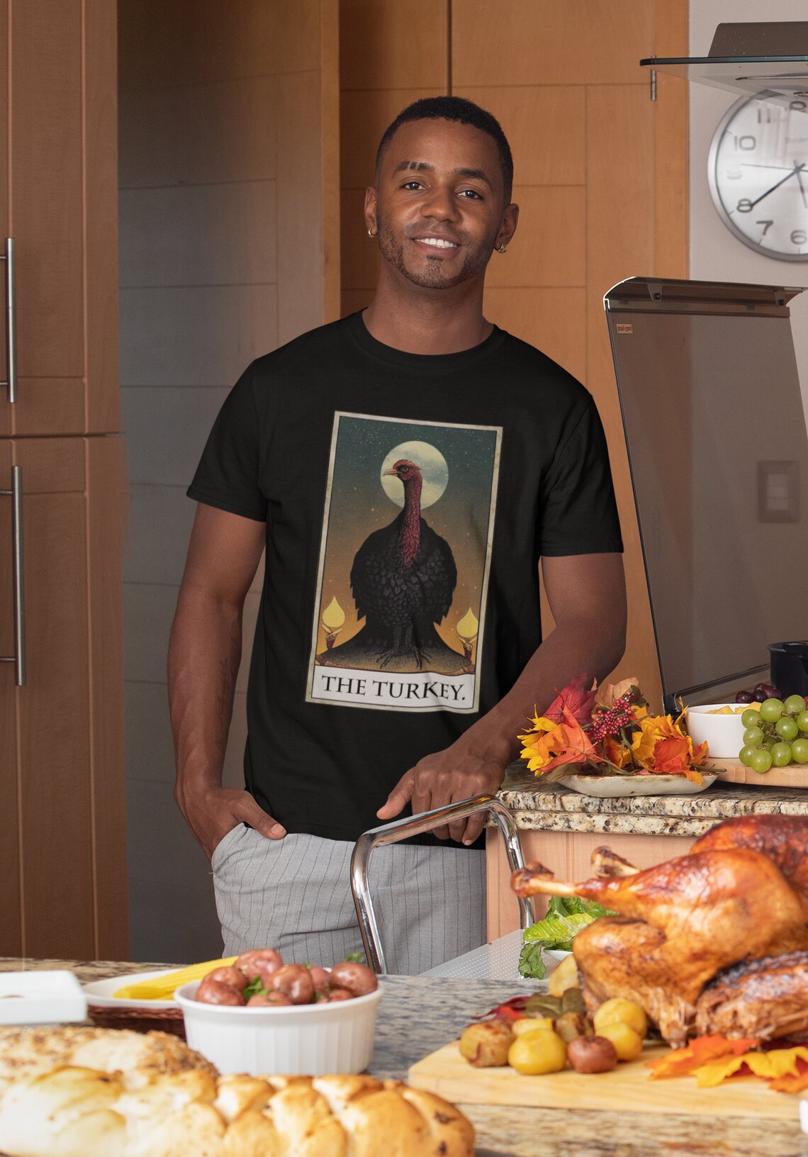 Turkey Tarot Card T-Shirt Thanksgiving Tarot Tee Shirt