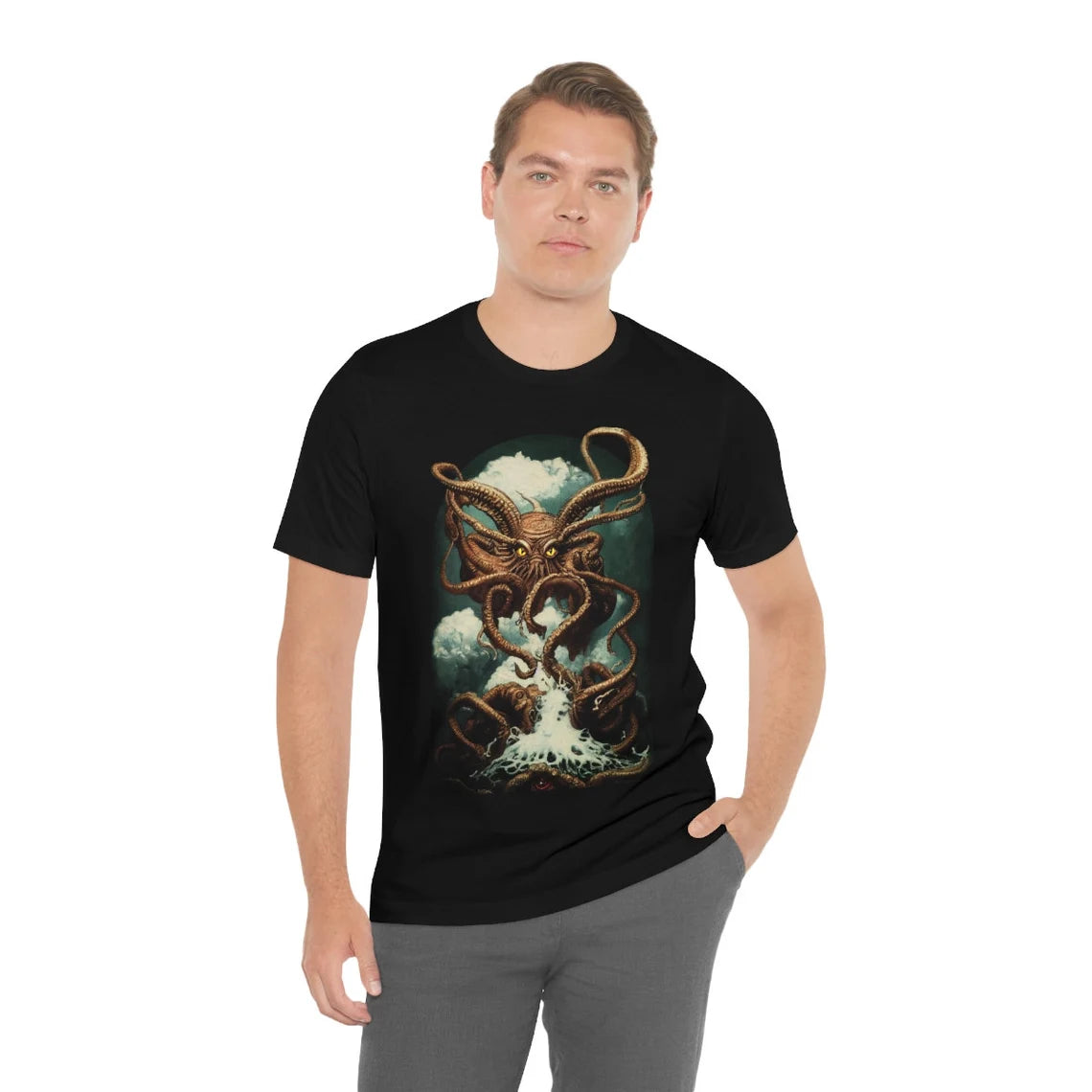 Cthulhu Rises From the Deep T-Shirt | HP Lovecraft Teeshirt | Cult Monster Tee | Horror Gift