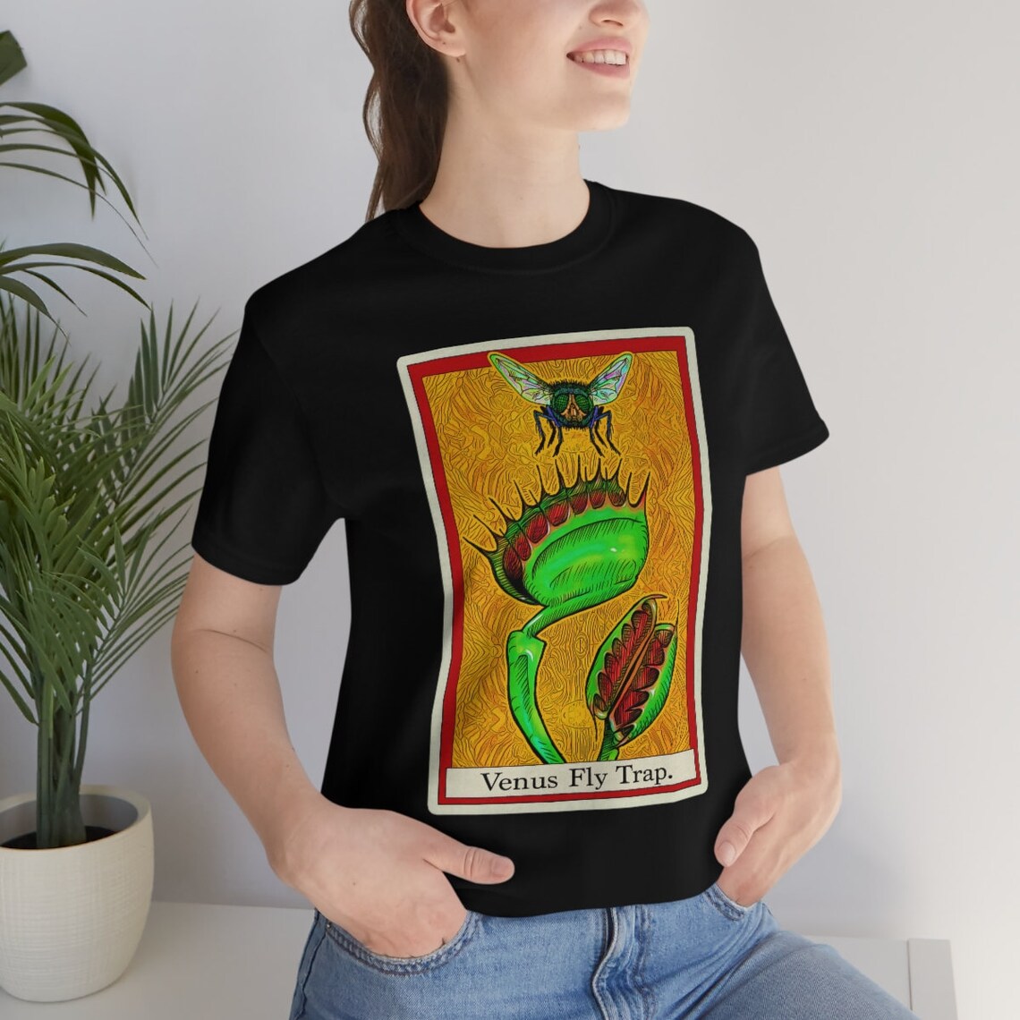 Venus Fly Trap Tarot CardT-Shirt | Botany Teeshirt | Occult Tee | Horror Gift