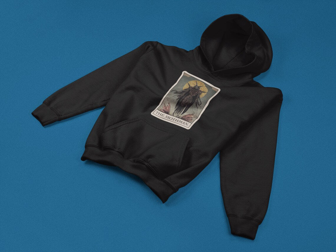 The Mothman Tarot Card pullover hoodie cryptid cryptozoology gift Men's NUBLEND® Hooded Sweatshirt