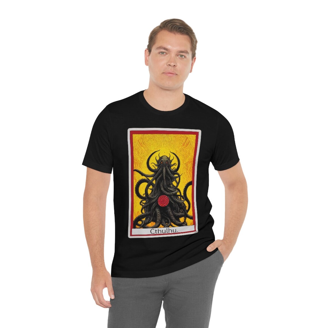 Cthulhu Tarot Card Shirt H.P. Lovecraft gift author writer gift for author gift for writer gift teeshirt elder god