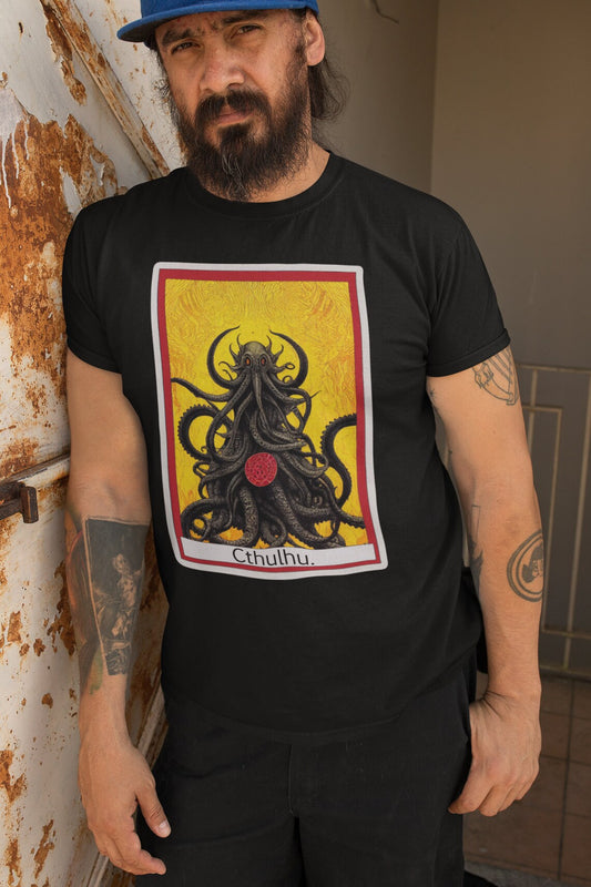 Cthulhu Tarot Card Shirt H.P. Lovecraft gift author writer gift for author gift for writer gift teeshirt elder god