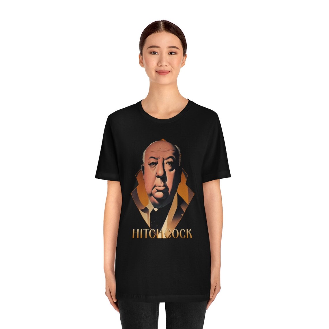 Alfred Hitchcock Art Deco Shirt gift director shirt filmmaker gift film gift for film lover