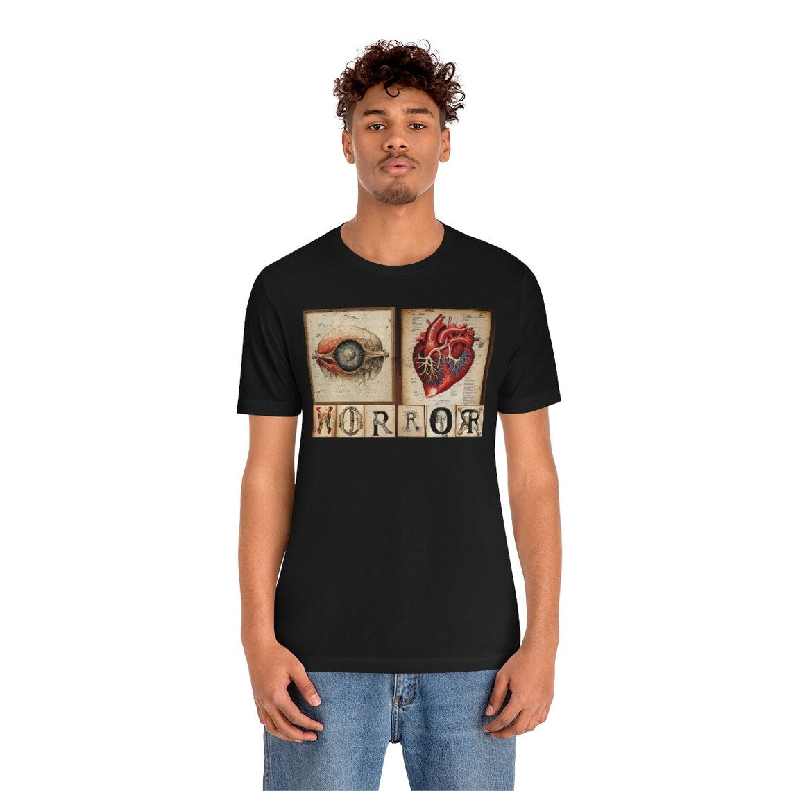 Eye Heart Horror Tee - I love horror t-shirt -  anatomy shirt