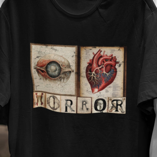 Eye Heart Horror Tee - I love horror t-shirt -  anatomy shirt