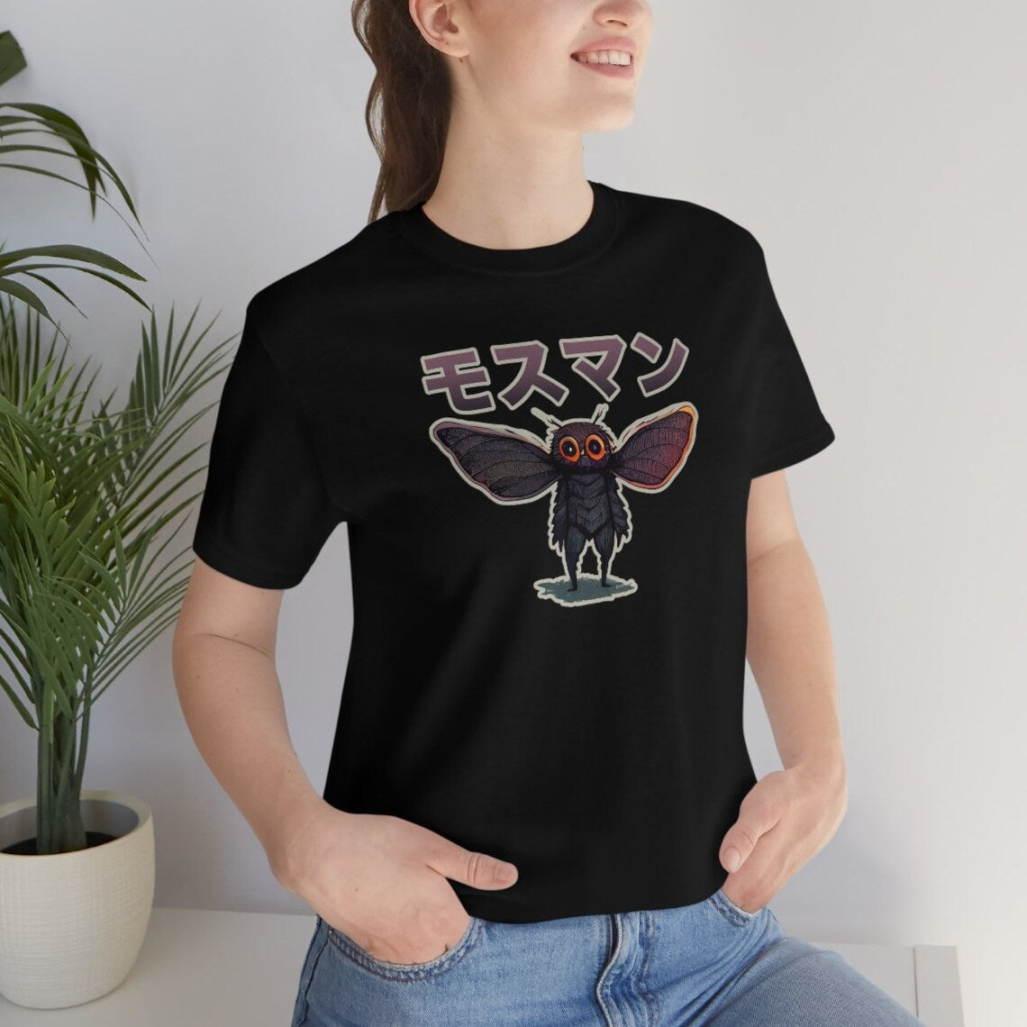 Japanese MothmanT-Shirt | Mothman Teeshirt | Cryptozoology Tee Shirt | Cryptid Gift