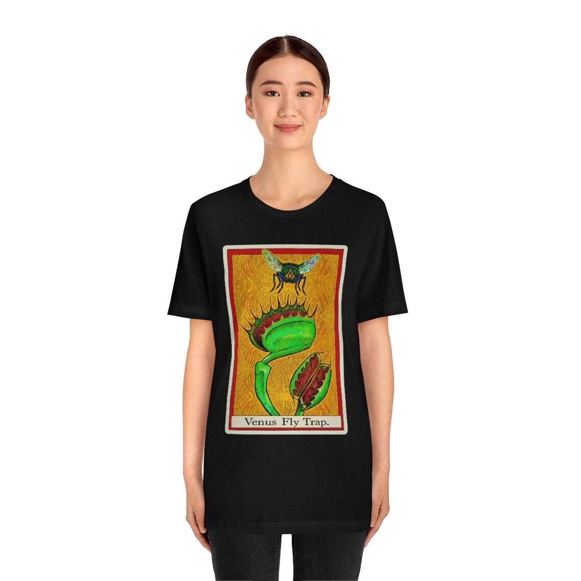 Venus Fly Trap Tarot CardT-Shirt | Botany Teeshirt | Occult Tee | Horror Gift