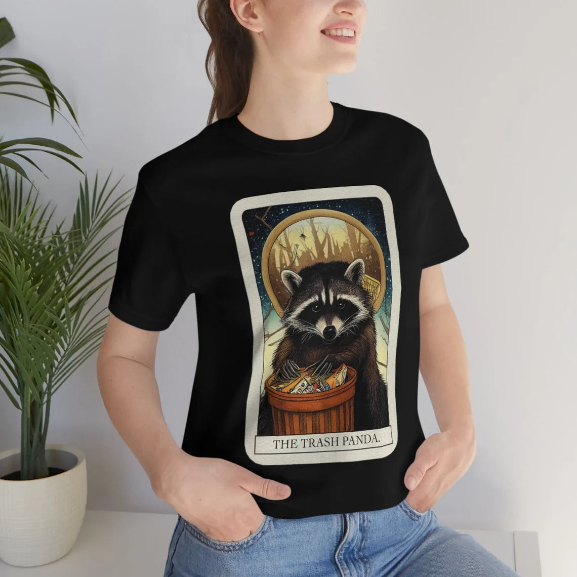 Trash Panda Tarot Card T-Shirt | Raccoon Teeshirt | Tarot Card Tee Shirt | Trash Panda Gift