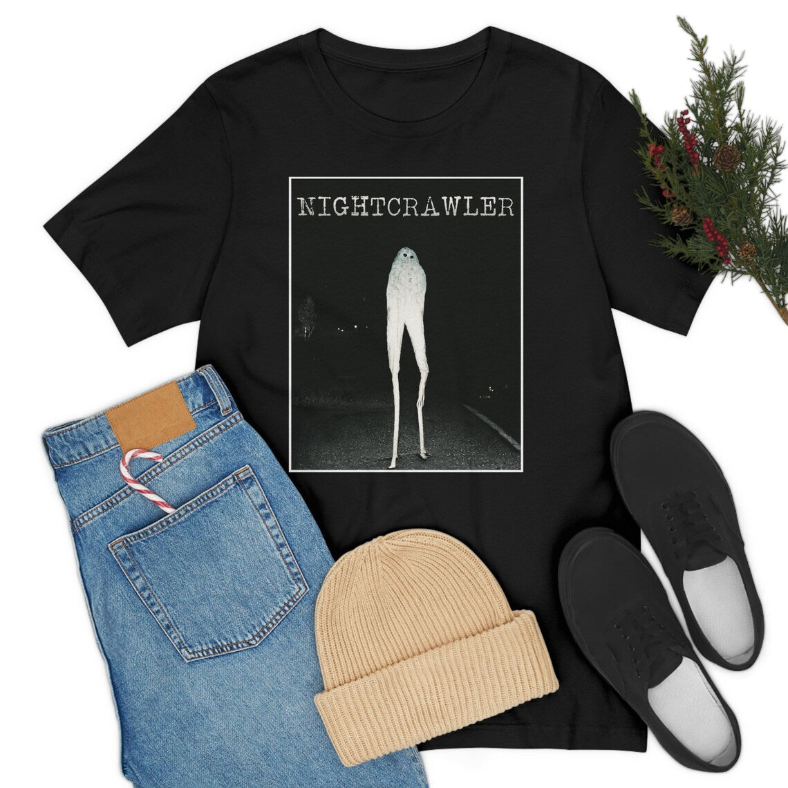 The Fresno Nightcrawler T-Shirt | Night Crawler Teeshirt | Cryptid Tee Shirt | Cryptidcore Gift Cryptozoology