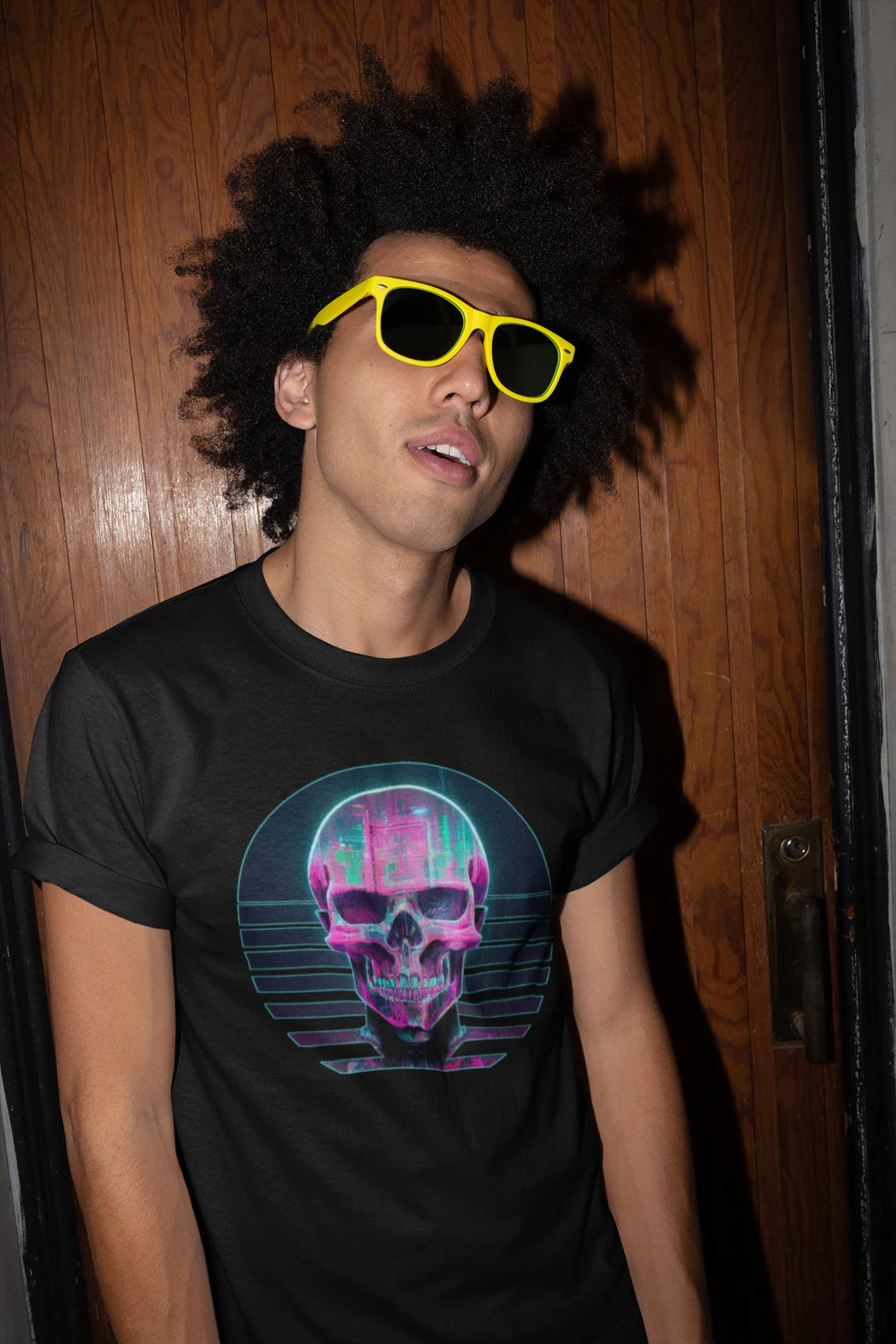Vaporwave Cyberpunk Skull T-Shirt | death Teeshirt | Pastel Goth Shirt | Synthwave Gift 80s retro futuristic