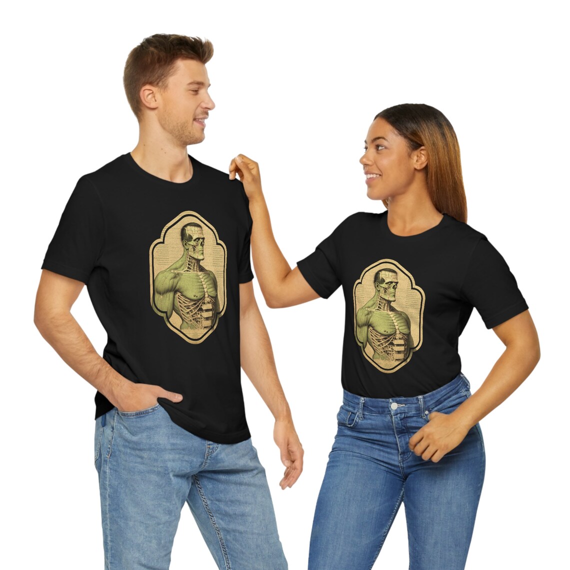 Frankenstein's Monster Arcane AnatomyT-Shirt | Frankenstein Teeshirt | Classic Monster Tee | Horror Gift | Rockabilly Clothing