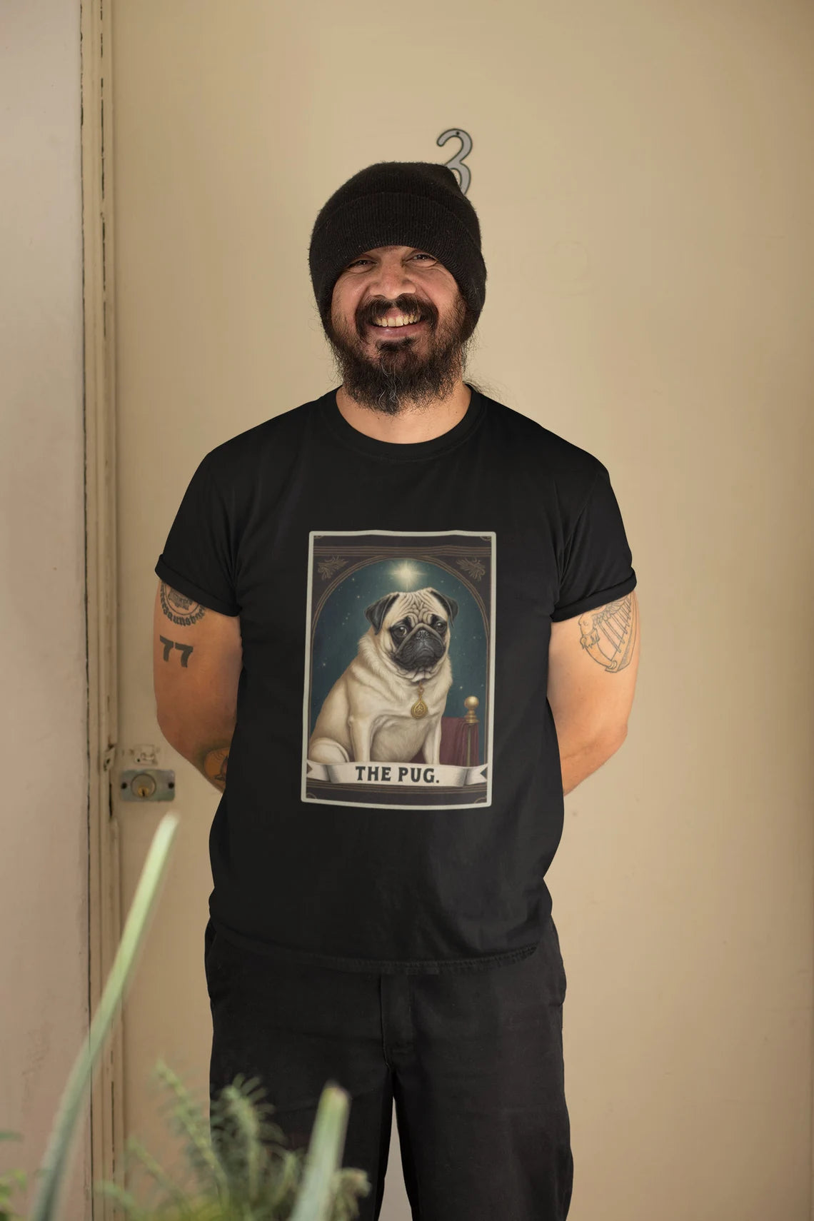 Pug Tarot Card T-Shirt | Dog Lover Teeshirt | Goth Shirt | Pet Animal Clothing