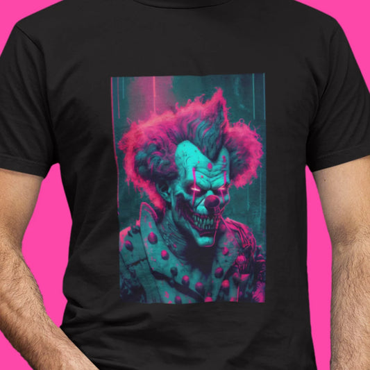 Vaporwave Cyberpunk Clown T-Shirt | Clowncore Teeshirt | Pastel Goth Shirt | Synthwave Gift 80s retro futuristic Sci Fi Horror