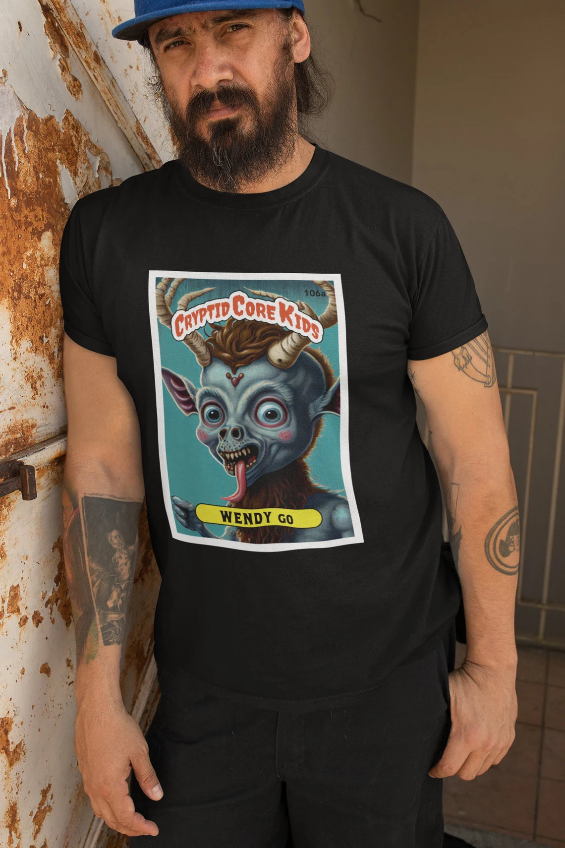 Wendigo Trading Card T-Shirt | Wendy Go Teeshirt | Cryptid Core Kids Tee Shirt | Cryptidcore Gift Cryptozoology | GPK Parody