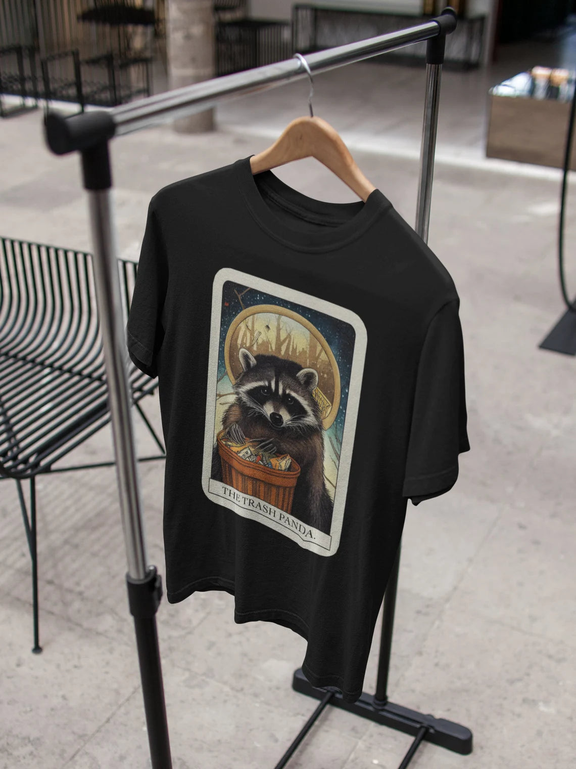Trash Panda Tarot Card T-Shirt | Raccoon Teeshirt | Tarot Card Tee Shirt | Trash Panda Gift