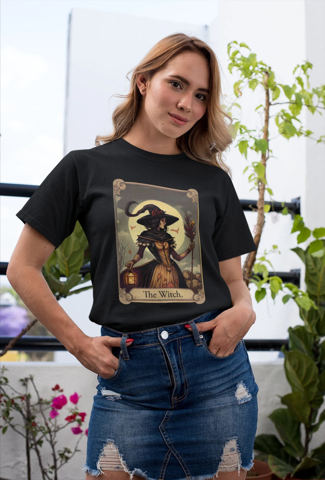 The Witch Tarot Card T-Shirt | Witchcraft Teeshirt | Pagan Tee Shirt | Occult Gift Witch Clothing Cottaecore