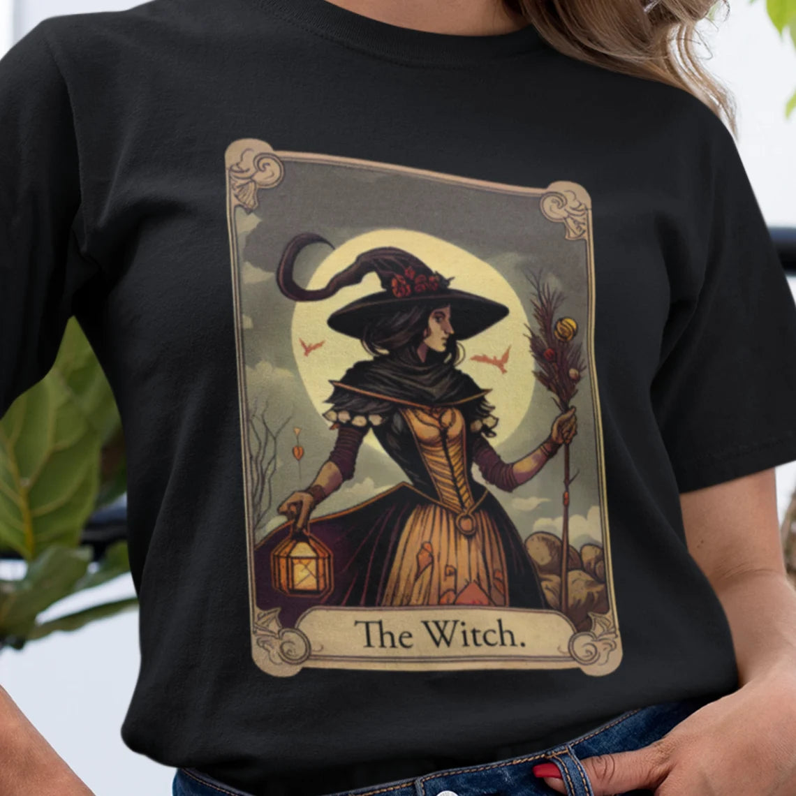 The Witch Tarot Card T-Shirt | Witchcraft Teeshirt | Pagan Tee Shirt | Occult Gift Witch Clothing Cottaecore