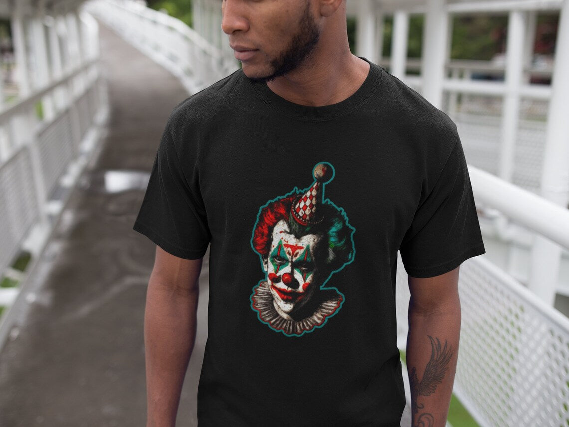 Scary Clown T-Shirt | Clowncore Teeshirt | Evil Clown Tee Shirt | Circus Gift Clothing