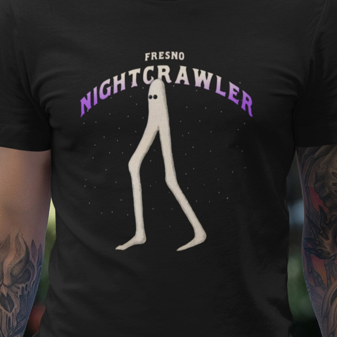 Fresno Nightcrawler T-Shirt | Night Crawler Teeshirt | Cryptid Tee Shirt | Cryptidcore Gift Cryptozoology