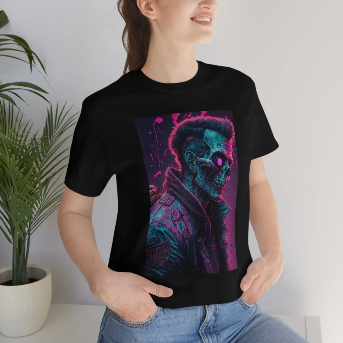 Vaporwave Cyberpunk Zombie T-Shirt | Undead Teeshirt | Pastel Goth Shirt | Synthwave Gift 80s retro futuristic Living Dead