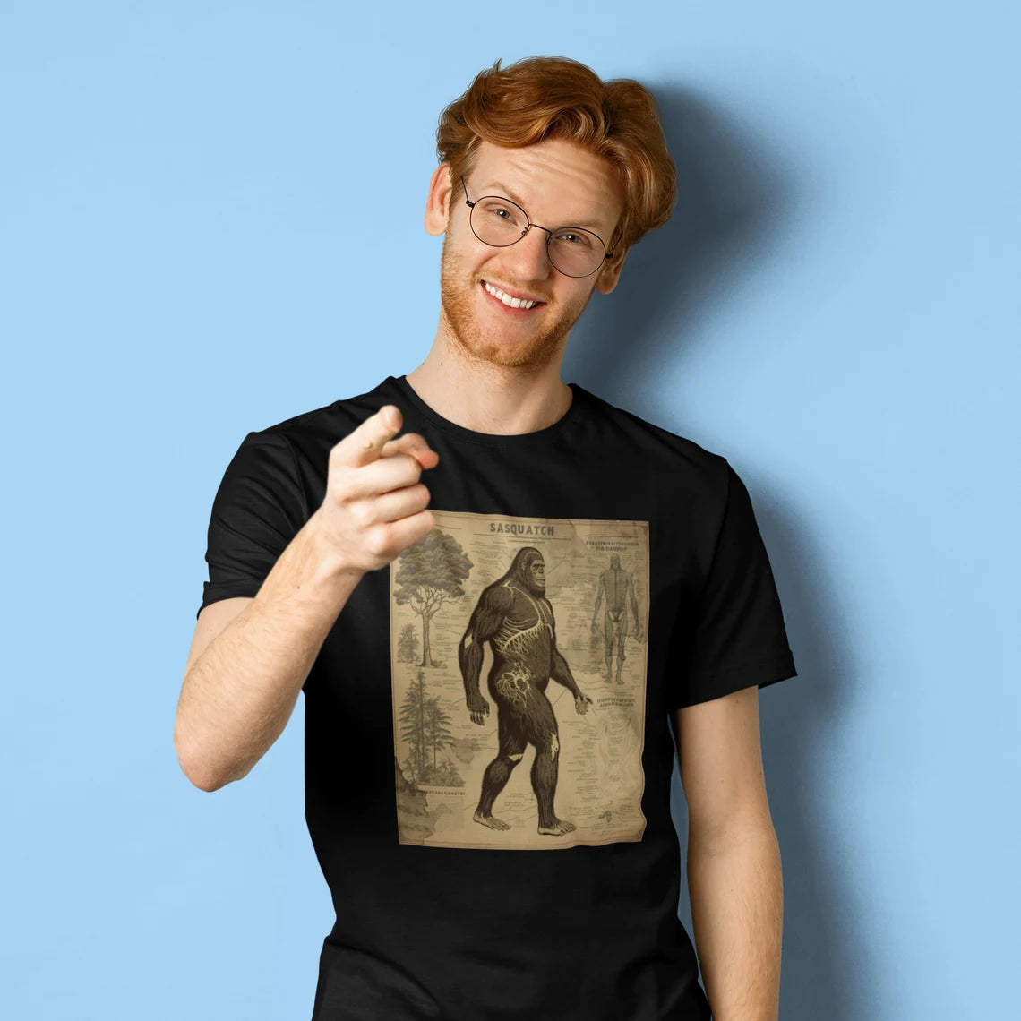 Sasquatch Arcane AnatomyT-Shirt | Bigfoot Teeshirt | Cult Monster Tee | Horror Gift