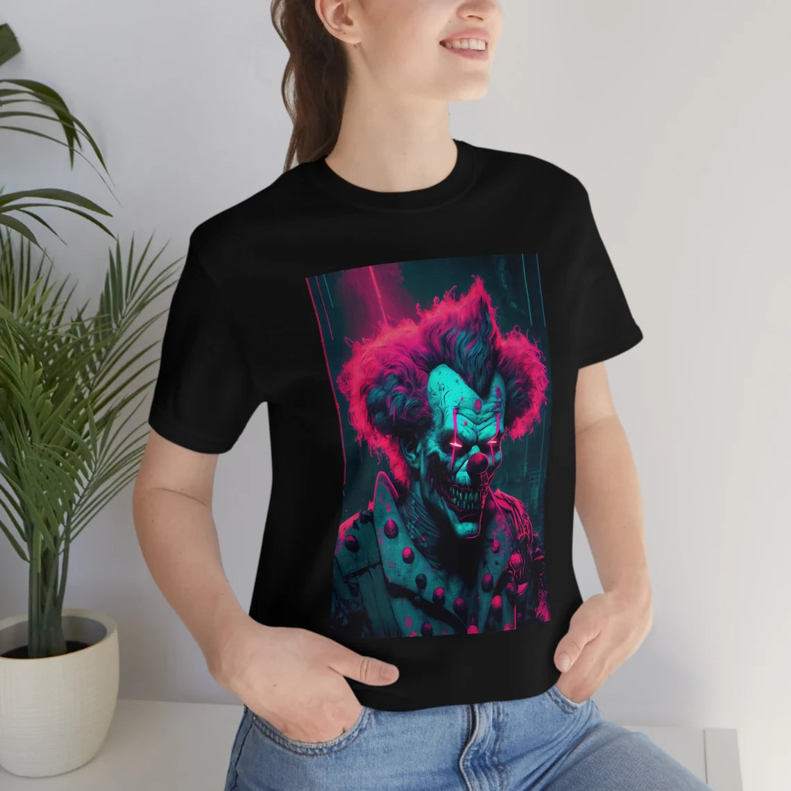 Vaporwave Cyberpunk Clown T-Shirt | Clowncore Teeshirt | Pastel Goth Shirt | Synthwave Gift 80s retro futuristic Sci Fi Horror