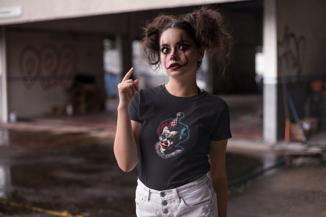 Scary Clown T-Shirt | Clowncore Teeshirt | Evil Clown Tee Shirt | Circus Gift Clothing