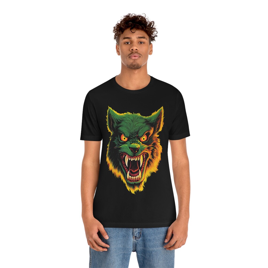 Werewolf T-Shirt | Retro style halloween art Teeshirt | wolfman Shirt | lycanthrope Gift | Apparel | Clothing