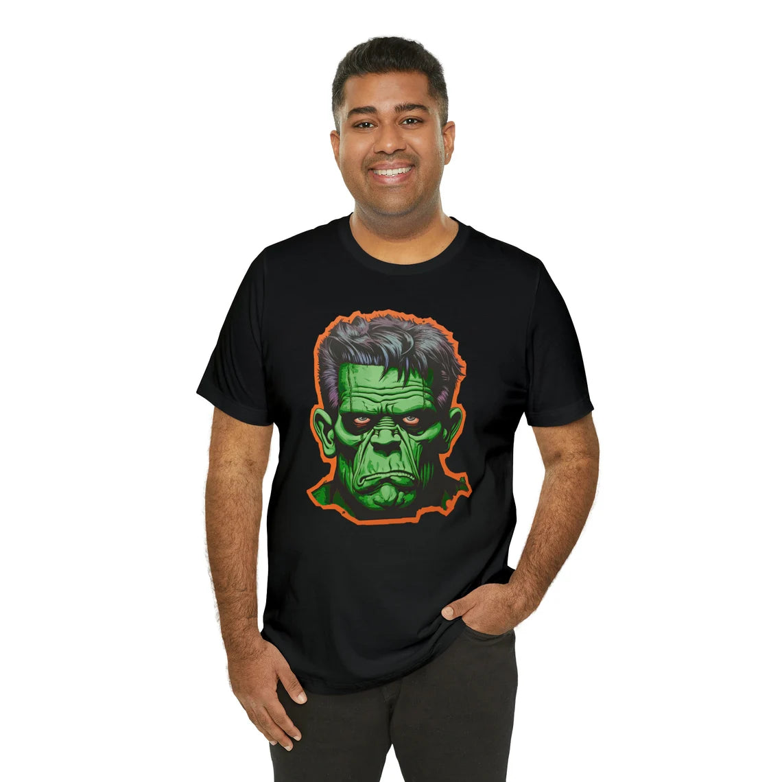 Retro Style Frankenstein Halloween Shirt | Monster teeshirt | Spooky t-shirt | Horror | Fall style | Haunted House Fashion | 1980s 80s