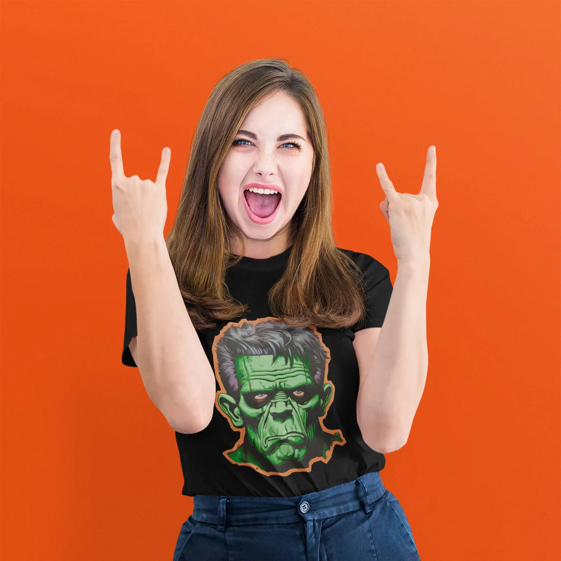 Retro Style Frankenstein Halloween Shirt | Monster teeshirt | Spooky t-shirt | Horror | Fall style | Haunted House Fashion | 1980s 80s