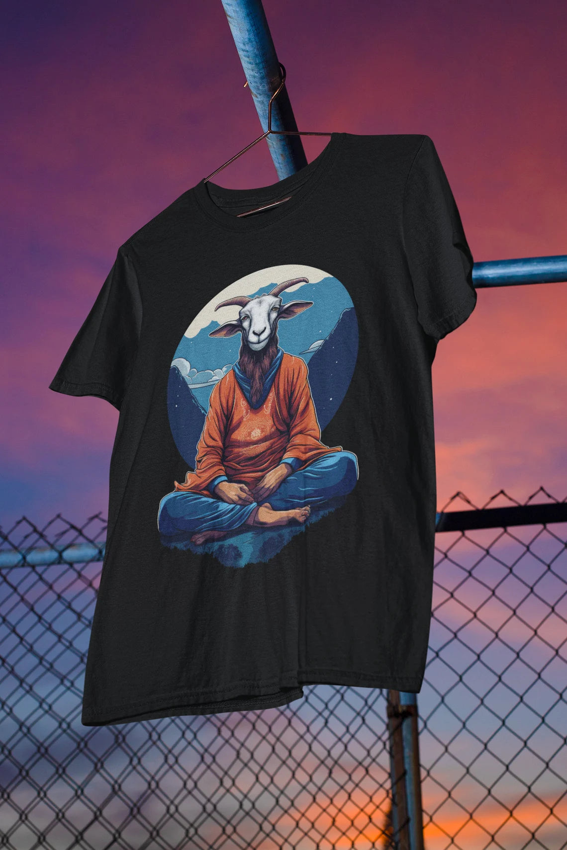 Meditating Goat Shirt | Goat Meditation teeshirt | Spiritual Yoga t-shirt |  hip style | enlightened fashion