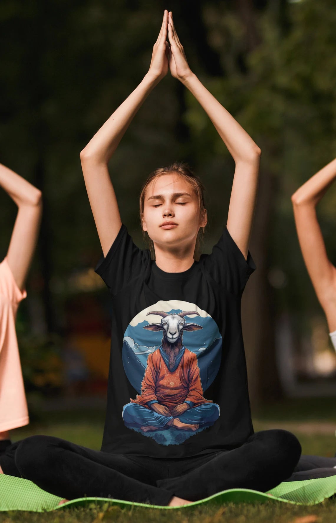 Meditating Goat Shirt | Goat Meditation teeshirt | Spiritual Yoga t-shirt |  hip style | enlightened fashion