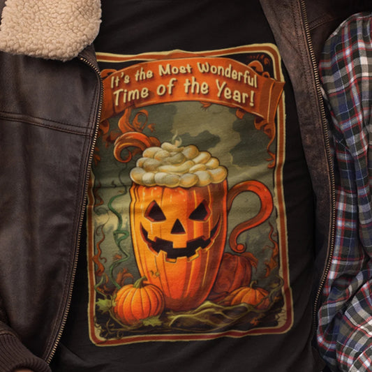 Pumpkin Spice Halloween Shirt | Most Wonderful Time of the Year teeshirt | Spooky t-shirt |  Fall style | Haunted Fashion 1980s