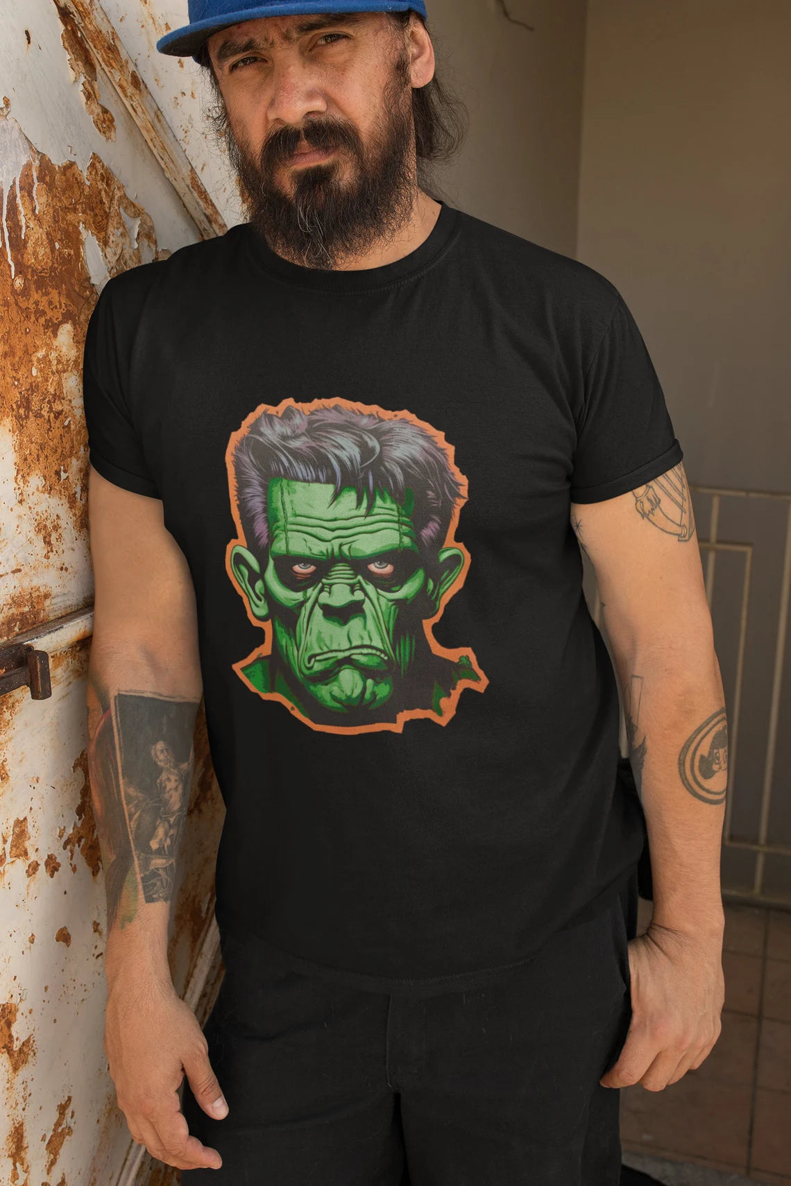 Retro Style Frankenstein Halloween Shirt | Monster teeshirt | Spooky t-shirt | Horror | Fall style | Haunted House Fashion | 1980s 80s