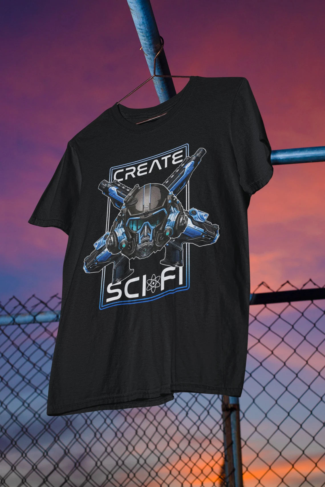 Create Sci Fi BLUE Shirt | Science Fiction Fan teeshirt | Nerdcore | SciFi | Sci-Fi